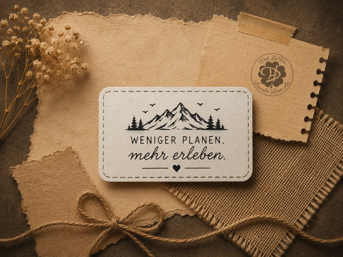 Kleine gravierte Motive als besondere Details für kreative Projekte.