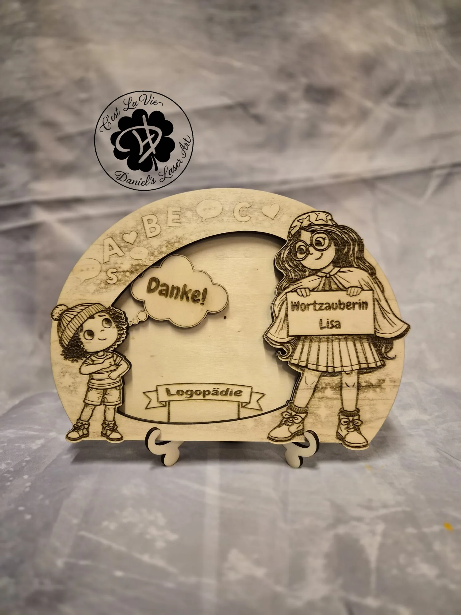 Logopädie-Schild Kreativ & individuell – perfekt für Praxis oder Geschenk.